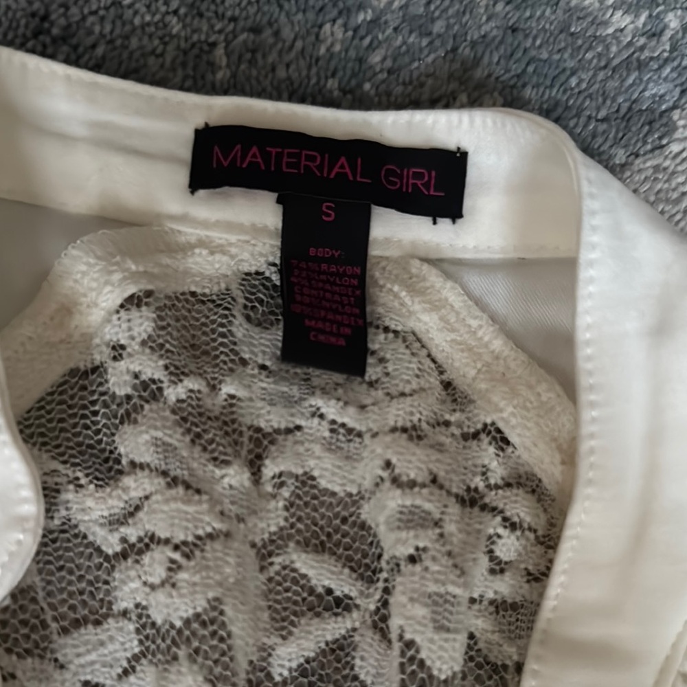 Material Girl Ivory Lace Women's Blazer - Picture 2 of 3